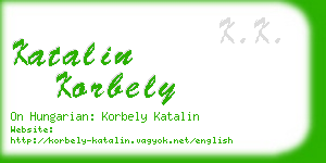 katalin korbely business card